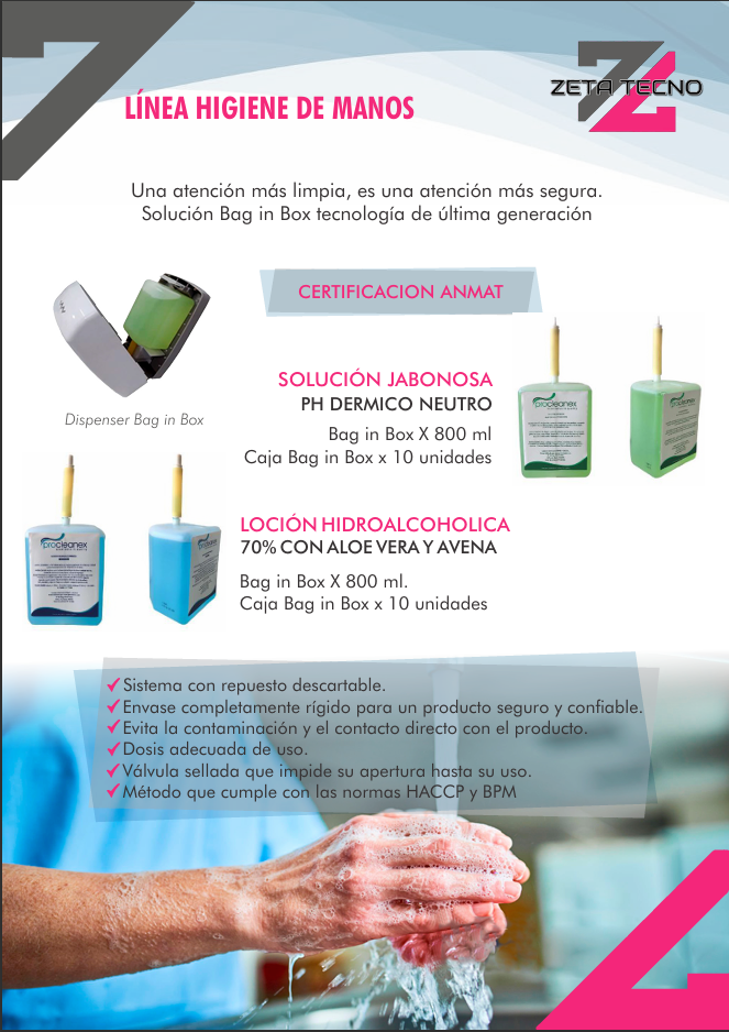 Artículos Zeta Tecno - Higiene de Manos